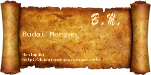 Budai Morgan névjegykártya